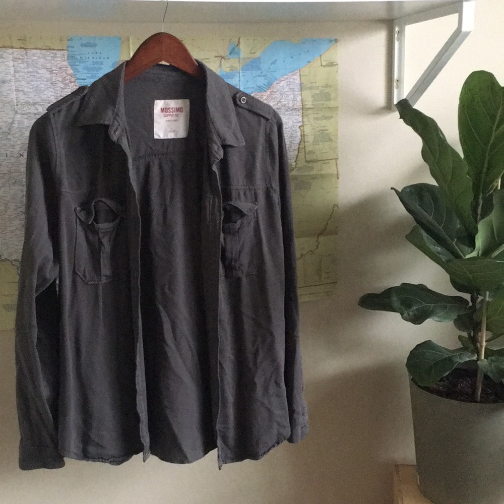 Mossimo Supply Co. Grey Button Down